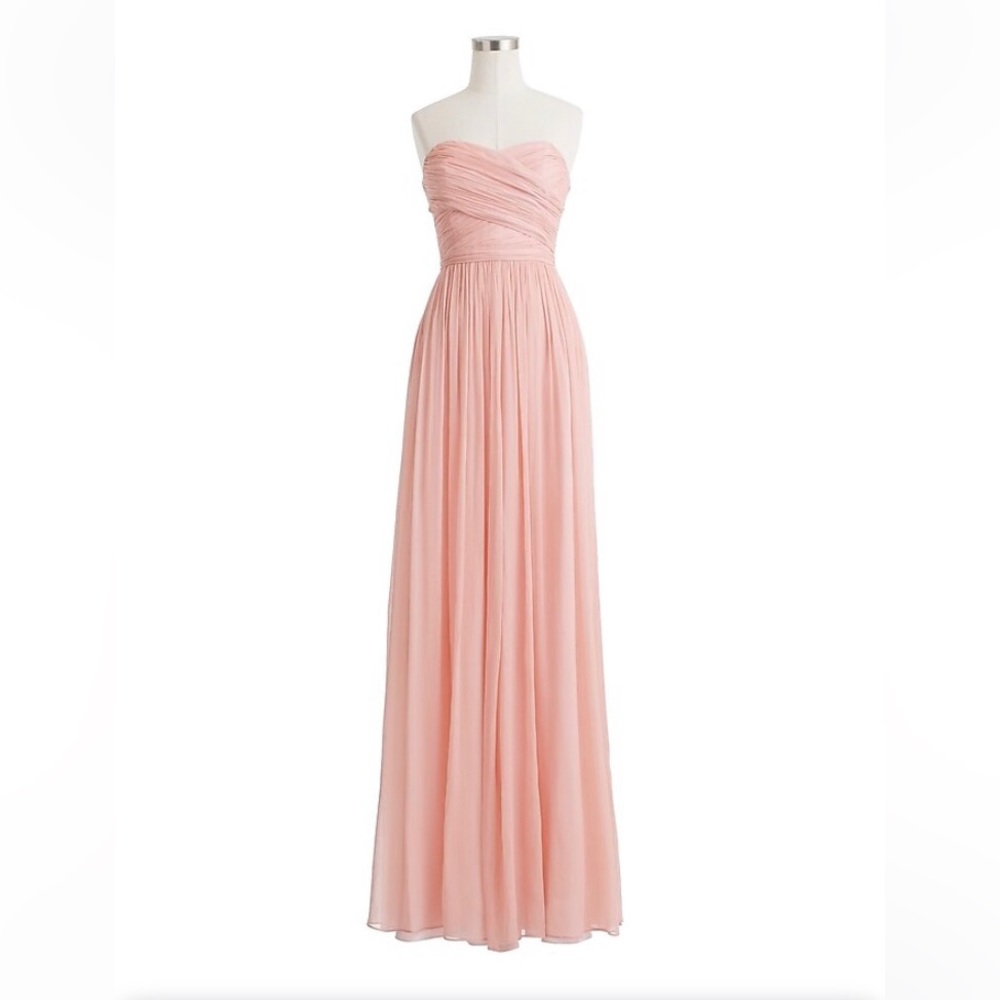J.Crew Arabelle long dress in silk chiffon